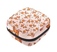 Bolsa de almacenamiento de servilletas sanitarias, bolsas de productos femeninos, bolsa portátil para niñas y mujeres, patrón de perro corgi naranja, Varios colores, 4.7x6.6x6.6 in/12x17x17 cm