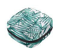 Bolsa de almacenamiento de servilletas sanitarias, bolsas de productos femeninos, bolsa portátil para kit de período para niñas, mujeres, señoras, palma blanca, Varios colores, 4.7x6.6x6.6 in/12x17x17 cm