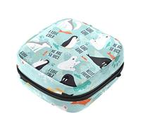 Bolsa de almacenamiento de servilletas sanitarias, bolsas de productos femeninos, bolsa portátil para niñas y mujeres, diseño de pingüino polar, oso, león marino, perro, pez, garabatos, Varios