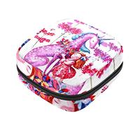 Bolsa de almacenamiento de servilletas sanitarias, bolsas de productos femeninos, bolsa portátil para niñas y mujeres, acuarela, rosa, unicornio, niña, flores, globo, Varios colores, 4.7x6.6x6.6 in/12x17x17 cm