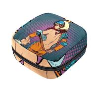 Bolsa de almacenamiento de servilletas sanitarias, bolsas de productos femeninos, bolsa portátil para niñas, mujeres, mujeres, astronautas, Varios colores, 4.7x6.6x6.6 in/12x17x17 cm