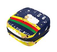 Bolsa de almacenamiento de servilletas sanitarias, bolsas de productos femeninos, bolsa portátil para niñas, mujeres, damas, hora de dormir, oveja, arco iris, noche, Varios colores, 4.7x6.6x6.6