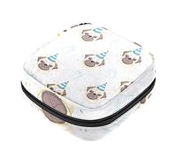 Bolsa de almacenamiento de servilletas sanitarias, bolsas de productos femeninos, bolsa portátil para kit de período para niñas, mujeres y señoras Pugs, Varios colores, 4.7x6.6x6.6 in/12x17x17 cm
