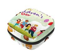 Bolsa de almacenamiento de servilletas sanitarias, bolsas de productos femeninos, bolsa portátil para kit de período para niñas, mujeres y señoras felices, Varios colores, 4.7x6.6x6.6 in/12x17x17 cm