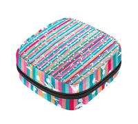 Bolsa de almacenamiento de servilletas sanitarias, bolsas de productos femeninos, bolsa portátil para niñas y mujeres, hojas florales, Varios colores, 4.7x6.6x6.6 in/12x17x17 cm