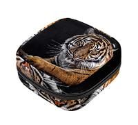 Bolsa de almacenamiento de servilletas sanitarias, bolsas de productos femeninos, bolsa portátil para niñas y mujeres, tigre animal, Varios colores, 4.7x6.6x6.6 in/12x17x17 cm