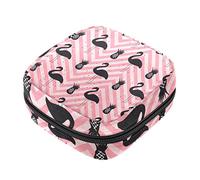 Bolsa de almacenamiento de servilletas sanitarias, bolsas de productos femeninos, bolsa portátil para niñas, mujeres, damas, flamencos, rayas, rosa, Varios colores, 4.7x6.6x6.6 in/12x17x17 cm