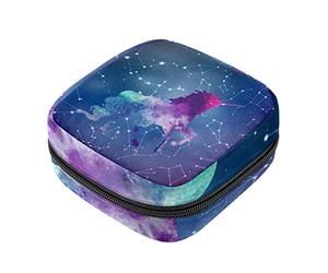 Bolsa de almacenamiento de servilletas sanitarias, bolsas de productos femeninos, bolsa portátil para niñas, mujeres, señoras, constelación de unicornio, Varios colores, 4.7x6.6x6.6 in/12x17x17 cm