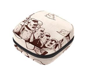 Bolsa de almacenamiento de servilletas sanitarias, bolsas de productos femeninos, bolsa portátil para niñas y mujeres, estatua de Moai de Isla de Pascua, Varios colores, 4.7x6.6x6.6 in/12x17x17 cm