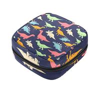 Bolsa de almacenamiento de servilletas sanitarias con patrón de dinosaurios, bolsa portátil para mujeres, adolescentes y niñas, bolsa de copa menstrual, soporte para almohadilla de lactancia