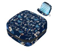 Bolsa de almacenamiento de servilletas sanitarias con patrón de mariposas, bolsa grande para copa menstrual con cremallera, bolsa de compresas menstruales, bolsa de almacenamiento de panty para niñas