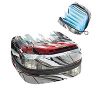 Bolsa de almacenamiento de servilletas sanitarias, Cool Race Car Urban Street, bolsa portátil para almohadilla menstrual, forro de panty, tampones, almohadillas sanitarias, soporte de almacenamiento