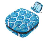 Bolsa de almacenamiento de servilletas sanitarias de Frozen Ice Cubes Blue Art, bolsa grande para copa menstrual con cremallera, bolsa de almohadillas para el período, bolsa para almacenar panty