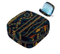 Bolsa de almacenamiento de servilletas sanitarias de textura antigua, bolsa grande para copa menstrual con cremallera, bolsa de almohadillas de período, bolsa de almacenamiento de panty forros,