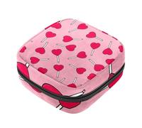 Bolsa de almacenamiento de servilletas sanitarias, diseño de flecha de amor para el día de San Valentín, bolsa roja para kit de primer período para niñas y mujeres, bolsa de copa menstrual, bolsas de