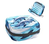 Bolsa de almacenamiento de servilletas sanitarias, Dolphin-2021, bolsa de tampón con cremallera, bolsa de período para adolescentes y niñas, bolso de menstruación femenina