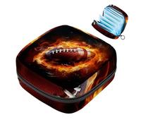 Bolsa de almacenamiento de servilletas sanitarias,fútbol americano y fuego,Bolsas sanitarias para productos femeninos