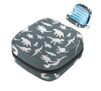 Bolsa de almacenamiento de servilletas sanitarias grises de dinosaurios, bolsa grande para copa menstrual con cremallera, bolsa de almohadillas para el período, bolsa para almacenar panty Liners