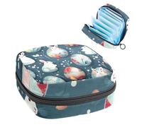 Bolsa de almacenamiento de servilletas sanitarias, Happy Easter Egg Bunny-2021, bolsa de tampón con cremallera, bolsa de período para adolescentes y niñas, bolso de menstruación femenina