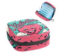 Bolsa de almacenamiento de servilletas sanitarias, Happy Valentine's Day-134 First Period Kit Bag para niñas y mujeres, bolsa de copa menstrual femenina, bolsas de tampón para menstruación, Holde