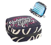 Bolsa de almacenamiento de servilletas sanitarias, Happy Valentine's Day-35 First Period Kit Bag para niñas y mujeres, bolsa de copa menstrual femenina, bolsas de tampón para menstruación, Holde