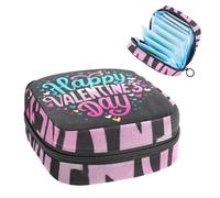 Bolsa de almacenamiento de servilletas sanitarias, Happy Valentine's Day-376 First Period Kit Bag para niñas y mujeres, bolsa de copa menstrual femenina, bolsas de tampón para menstruación, Holde