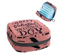 Bolsa de almacenamiento de servilletas sanitarias, Happy Valentine's Day-46 First Period Kit Bag para niñas y mujeres, bolsa de copa menstrual femenina, bolsas de tampón para menstruación, Holde