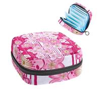 Bolsa de almacenamiento de servilletas sanitarias japonesas con flores de cerezo rosas, bolsa grande para copa menstrual con cremallera, bolsa de almohadillas de período, bolsa de almacenamiento de