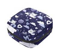 Bolsa de almacenamiento de servilletas sanitarias, lindo panda con patrón de estrella de buenas noches, bolsa para niñas y mujeres, bolsa de copa menstrual, bolsas de tampón para menstruación