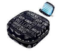 Bolsa de almacenamiento de servilletas sanitarias, Map Old Vintage First Period Kit Bag para niñas y mujeres, bolsa de copa menstrual femenina, bolsas de tampón para menstruación, Holde, Multicolor 3,
