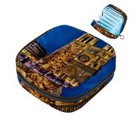 Bolsa de almacenamiento de servilletas sanitarias, Map Old Vintage First Period Kit Bag para niñas y mujeres, bolsa de copa menstrual femenina, bolsas de tampón para menstruación, Holde, Multicolor 4,