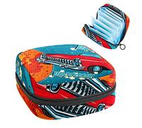 Bolsa de almacenamiento de servilletas sanitarias, menstrual, bolsa organizadora de servilletas sanitarias, bolsa organizadora divertida retro de coche para romper la tierra