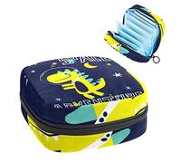 Bolsa de almacenamiento de servilletas sanitarias, menstrual, bolsa organizadora de servilletas sanitarias, dinosaurios espaciales