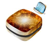 Bolsa de almacenamiento de servilletas sanitarias, nubes de cielo, cúmulo, bolsa de almohadilla menstrual portátil, forro de panty, tampones, almohadillas sanitarias, soporte de almacenamiento para