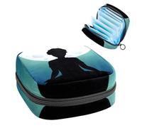 Bolsa de almacenamiento de servilletas sanitarias, para hombre, meditando en el parque por la noche, bolsa para el primer período, para niñas y mujeres, bolsa de copa menstrual, bolsas de tampón para
