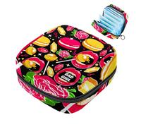 Bolsa de almacenamiento de servilletas sanitarias, patrón de labios de chica mala, bolsa de almohadilla menstrual portátil, forro de panty, tampones, almohadillas sanitarias, soporte de almacenamiento