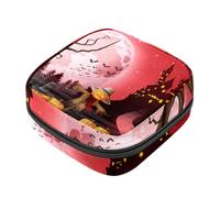 Bolsa de almacenamiento de servilletas sanitarias, planetas espaciales, cohetes de nave espacial, bolsa para kit de primer período para niñas y mujeres, bolsa de copa menstrual, bolsas de tampón para