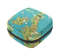 Bolsa de almacenamiento de servilletas sanitarias, River House Spring Landscape First Period Kit Bag para niñas y mujeres, bolsa de copa menstrual, bolsas de tampón para menstruación femenina, Holde,