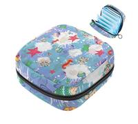 Bolsa de almacenamiento de servilletas sanitarias, Sun Yin Yang Fire First Period Kit Bag para niñas y mujeres, bolsa de copa menstrual, bolsas de tampón para menstruación femenina, Holde, Multicolor