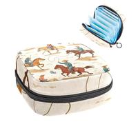 Bolsa de almacenamiento de servilletas sanitarias, Wild West Vintage Cowboys Men Horses First Period Kit Bag para niñas y mujeres, bolsa de copa menstrual femenina, bolsas de tampón para menstruación,