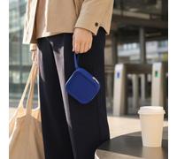 Bolsa de almacenamiento de silicona multifuncional para lápiz labial | Carcasa de silicona flexible e impermeable suave; correa de muñeca adjunta antipérdida; cremallera de metal suave; protector