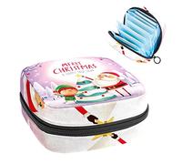 Bolsa de almacenamiento de tampón para servilletas sanitarias con diseño de árbol de Papá Noel, para Navidad, Varios colores, 4.7x6.6x6.6 in/12x17x17 cm