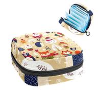 Bolsa de almacenamiento de tampón para servilletas sanitarias de Navidad, diseño de muñeco de nieve, zorro, erizo, oso y conejo, Varios colores, 4.7x6.6x6.6 in/12x17x17 cm