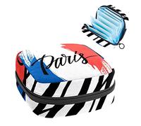 Bolsa de almacenamiento de tampón portátil para servilletas sanitarias, bandera francesa de París, Varios colores, 4.7x6.6x6.6 in/12x17x17 cm