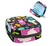 Bolsa de almacenamiento de tampón portátil para servilletas sanitarias, erizo, Varios colores, 4.7x6.6x6.6 in/12x17x17 cm