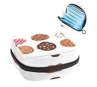 Bolsa de almacenamiento de tampón portátil para servilletas sanitarias, galletas con chispas de chocolate, 01, Varios colores, 4.7x6.6x6.6 in/12x17x17 cm