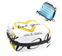 Bolsa de almacenamiento de tampón portátil para servilletas sanitarias, I Love You Heart, Varios colores, 4.7x6.6x6.6 in/12x17x17 cm