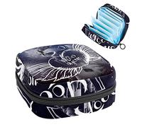 Bolsa de almacenamiento de tampón portátil para servilletas sanitarias, Love You Galaxy Heart, Varios colores, 4.7x6.6x6.6 in/12x17x17 cm