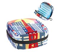 Bolsa de almacenamiento de tampones para servilletas sanitarias con diseño de ciudad de Japón Skyline City Sunset, Varios colores, 4.7x6.6x6.6 in/12x17x17 cm