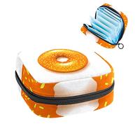 Bolsa de almacenamiento de tampones para servilletas sanitarias con diseño de dona dorada con bolsa para dulces, Varios colores, 4.7x6.6x6.6 in/12x17x17 cm